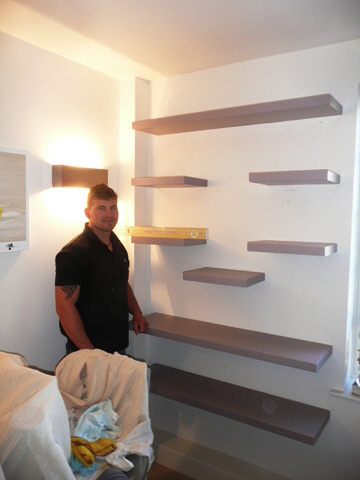 custom house shelves