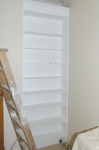 fitted alcove bookcases