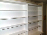 fitted alcove bookcase