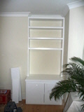white bookcases