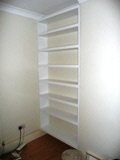 white white bookcase