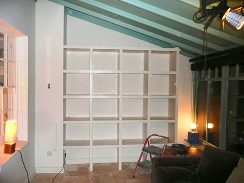 custom house shelves